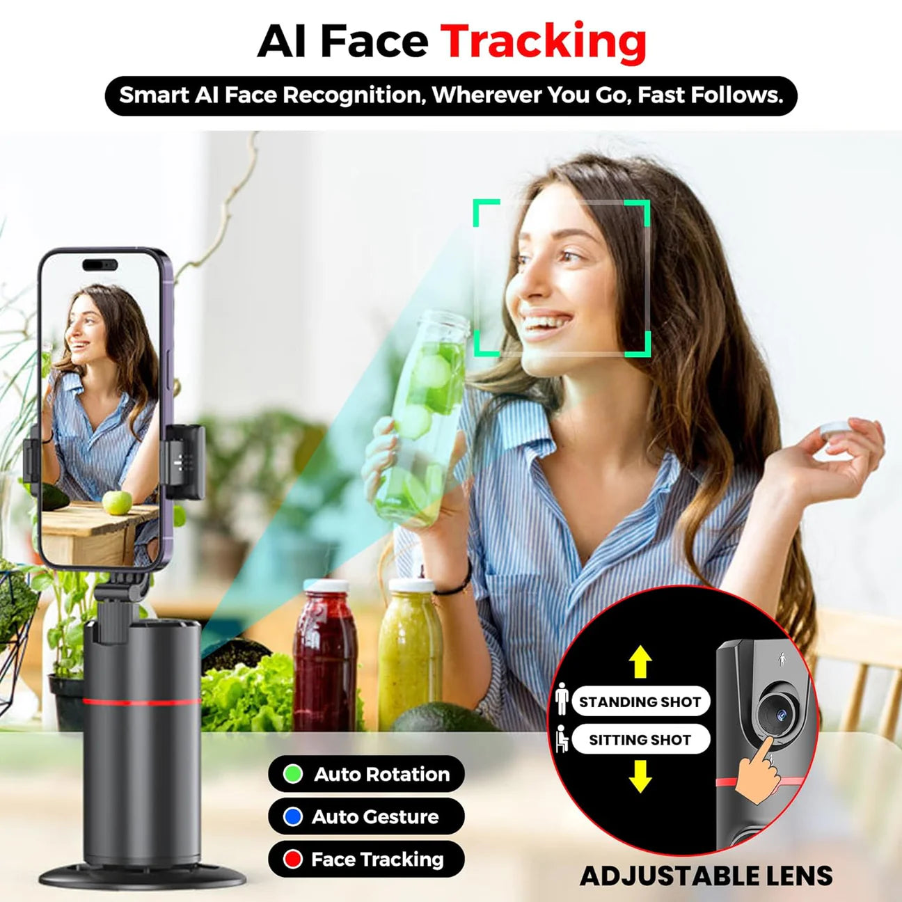 Auto Face Tracking Mobile Stand